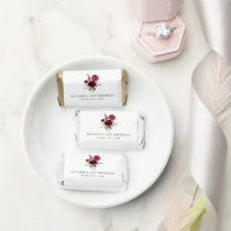 Burgundy Flowers, Red Flowers, Greenery, Birthday Hershey's Miniatures