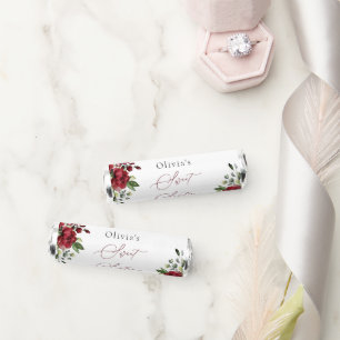 Burgundy Flowers, Red Flowers, Greenery, Sweet 16 Breath Savers® Mints