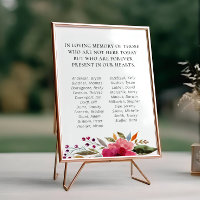Burgundy Flowers School Class Reunion Memorial