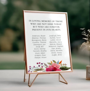 Burgundy Flowers School Class Reunion Memorial Poster