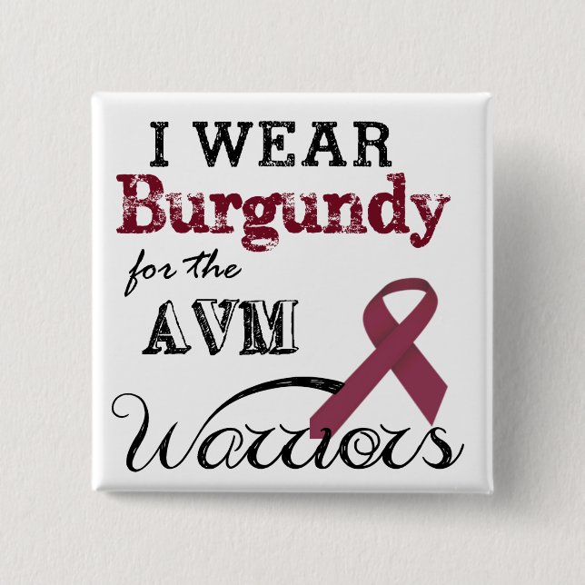 Burgundy for AVM Warriors Button (Front)