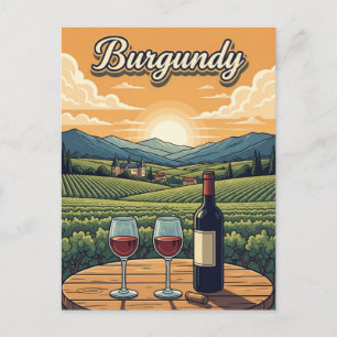 Burgundy France Travel Postcard