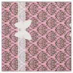 Burgundy Frosted Orchid Damask with Butterfly Fabric