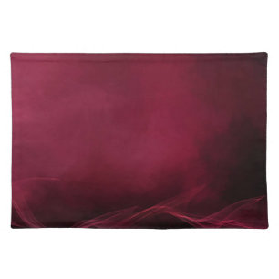Burgundy Garnet Smoke vapor fog Cloth Placemat