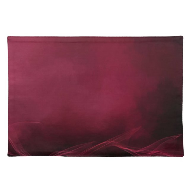 Burgundy Garnet Smoke vapor fog Cloth Placemat (Front)