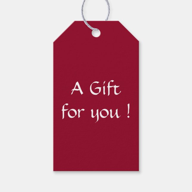 Burgundy Gift Tags (Front)