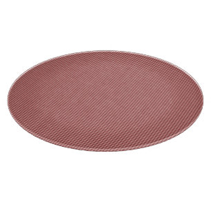 Burgundy Gingham-12 in ROUND GLASS CUTTING BOARD