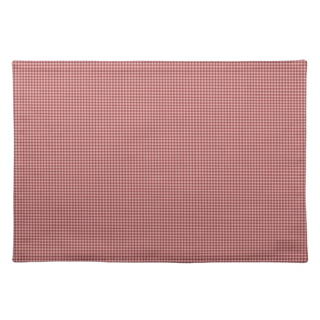 Burgundy Gingham-COTTON PLACEMAT (Front)