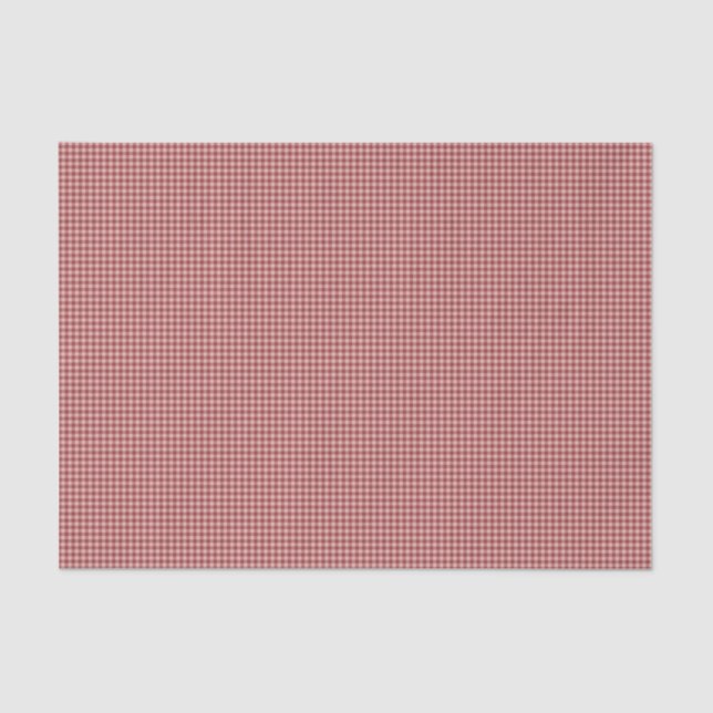 Burgundy Gingham-TISSUE WRAPPING PAPER (Front)