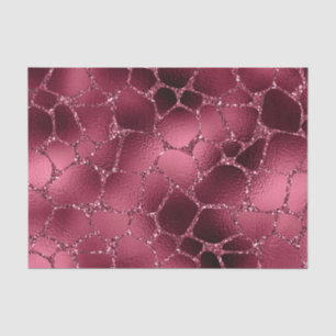 Burgundy Glam Foil Giraffe Tissue Paper