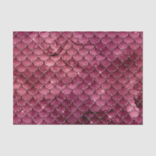Burgundy Glam Foil Glitter Mermaid Tissue Paper