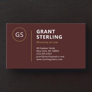 Burgundy Gold Attorney at Law  Business Card