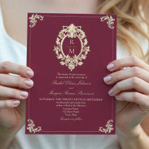 Burgundy Gold Baroque Wedding