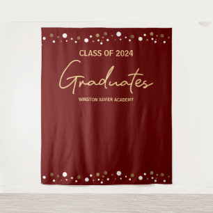 Burgundy Gold Class of 2024 Graduates backdrop