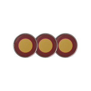 Burgundy Gold Color Golf Ball Marker