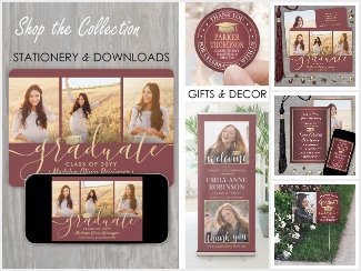 Burgundy & Gold Elegant Graduation Celebration
