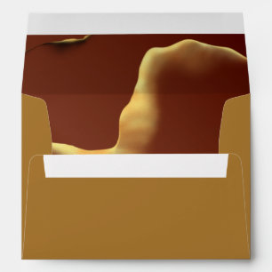 🤵 Burgundy Gold Elegant Inky Abstract Wedding   Envelope