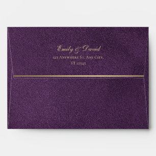 Burgundy & Gold Elegant Velvet Wedding Envelope