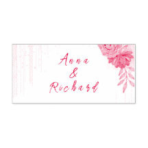 Burgundy & Gold Floral Wedding Invitation