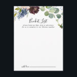 Burgundy Gold Geometric Wedding Bucket List Cards<br><div class="desc">These burgundy gold geometric wedding bucket list cards are the perfect activity for a modern wedding reception or bridal shower. The elegant boho design features watercolor navy, blush pink and wine shade flowers with artistic penciled details. Change the wording to suit any life event. Bucket list sign is sold separately....</div>