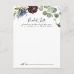 Burgundy Gold Geometric Wedding Bucket List Cards<br><div class="desc">These burgundy gold geometric wedding bucket list cards are the perfect activity for a modern wedding reception or bridal shower. The elegant boho design features watercolor navy, blush pink and wine shade flowers with artistic penciled details. Change the wording to suit any life event. Bucket list sign is sold separately....</div>