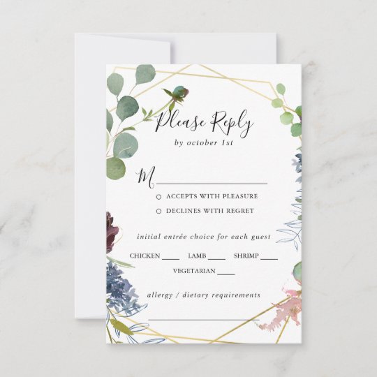 Wedding Menu Choice Template