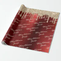Names of Jesus Burgundy Wrapping Paper