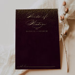 Burgundy Gold Glitter Words of Wisdom   Advice Card<br><div class="desc">This burgundy gold glitter wedding words of wisdom advice card is perfect for a rustic wedding. The simple and stylish design features classic and fancy script typography in gold with glitter in a burgundy background. These cards are perfect for a wedding, bridal shower, baby shower, graduation party & more. Personalize...</div>