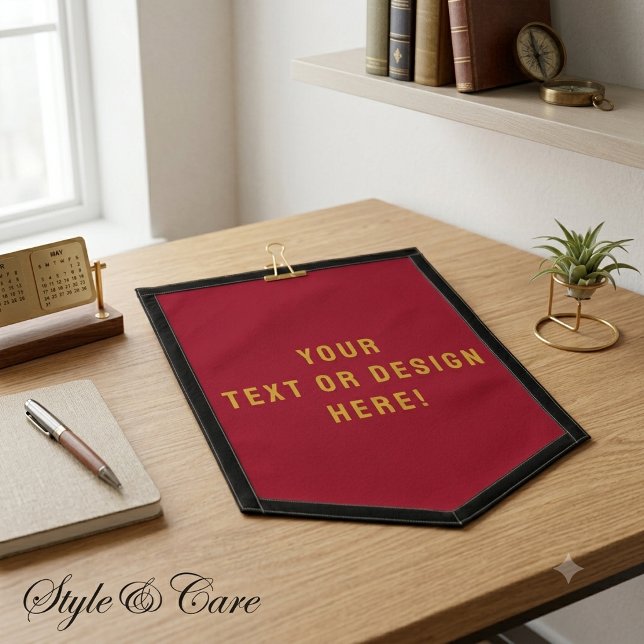Burgundy Gold Pennant – Custom Design (Burgundy Gold Pennant – Custom Design)