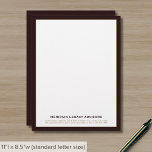Burgundy Gold Professional Letterhead<br><div class="desc">Present your correspondence professionally with this burgundy and gold letterhead. Designed for estate planners and financial advisors,  it adds a refined touch to your communications.</div>