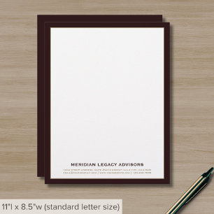 Burgundy Gold Professional Letterhead