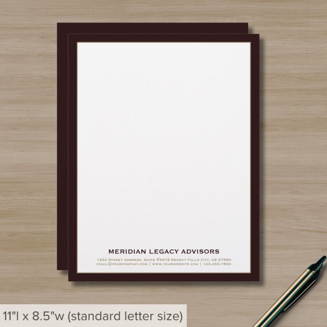 Burgundy Gold Professional Letterhead (Creator Uploaded)