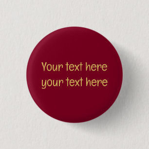 Burgundy Gold Professional Trendy Minimalist Text Button