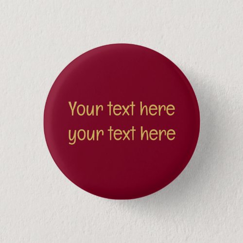 Burgundy Gold Professional Trendy Minimalist Text Button