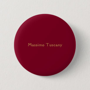 Burgundy Gold Professional Trendy Minimalist Text Button