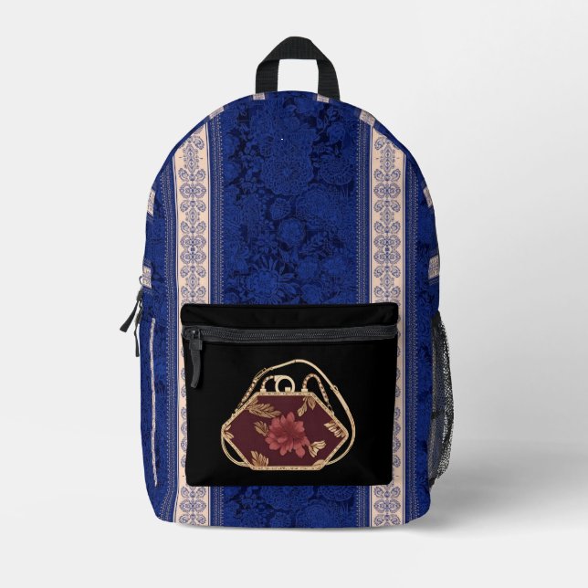 Burgundy Gold Purse AI art  (Front)