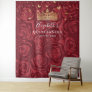 Burgundy Gold Rose Party Photo Backdrop Tapestries