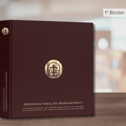 Burgundy Gold Seal Financial Legacy Portfolio 3 Ring Binder