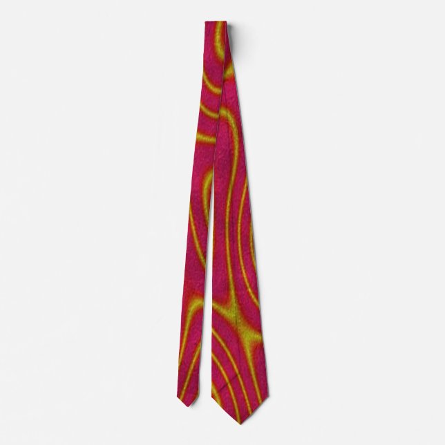 Burgundy Gold Trendy Modern One-of-Kind Custom Neck Tie (Back)