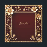 Burgundy Golden Flowers Magnet<br><div class="desc">Beautiful Burgundy Golden Flowers Magnet</div>