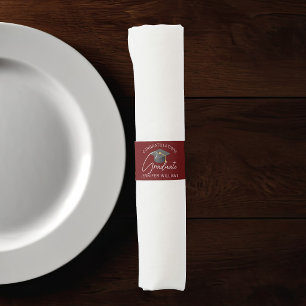 Burgundy Graduate Custom Graduation Party Napkin Bands