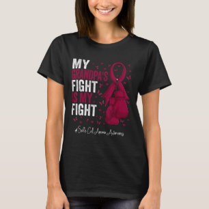 Burgundy Grandfather Sickle Cell Anemia Awareness  T-Shirt
