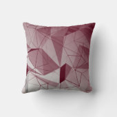 Burgundy & Gray Gradient Geometric Pattern Throw Pillow | Zazzle