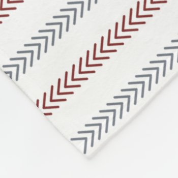 Burgundy & Gray Thin Chevron Stripes Fleece Blanket by PicturesByDesign at Zazzle