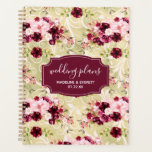 Burgundy Green & Blush Pink Floral Wedding Plans Planner<br><div class="desc">Burgundy Green & Blush Pink Watercolor Floral Wedding Summer or Spring Flowers with Watercolor greenery,  Modern and Script fonts,  and elegant floral design. Trendy and Chic Wedding or any event Wedding Plans Planner! ~ Check my shop to see the entire wedding suite for this design!</div>