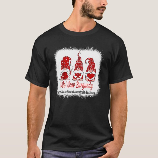 Burgundy Hereditary Hemochromatosis Awareness  Cut T-Shirt (Front)