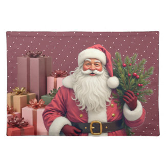 Burgundy Holiday Table Decor Cloth Placemat