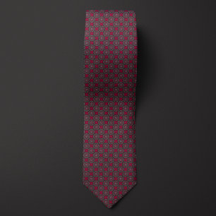 Burgundy Hubcap Neck Tie