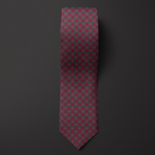 Burgundy Hubcap Neck Tie (Creator Uploaded)