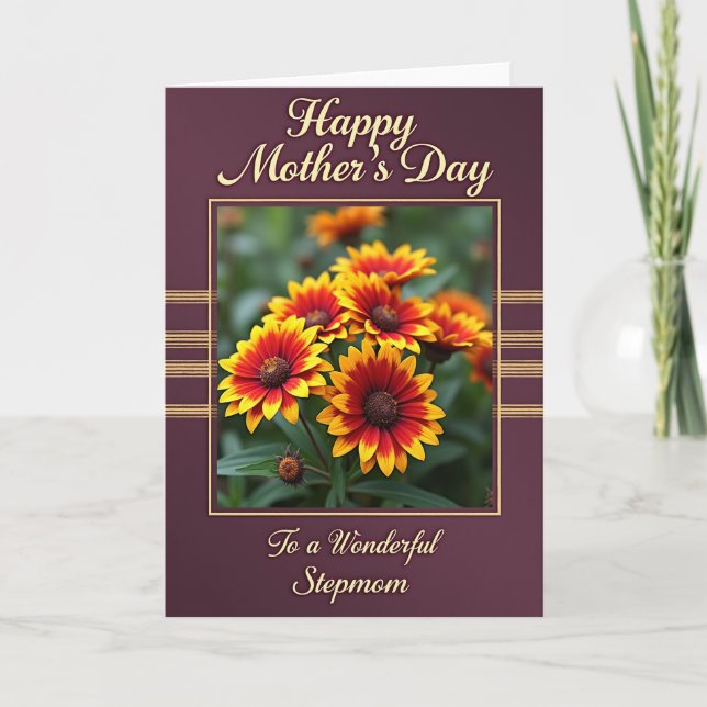 Burgundy Hues Mothers Day Card (Front)